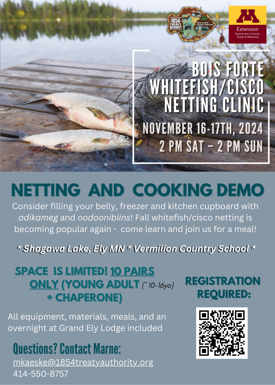 Bois Forte Whitefish/Cisco Netting Clinic, 11/16-17